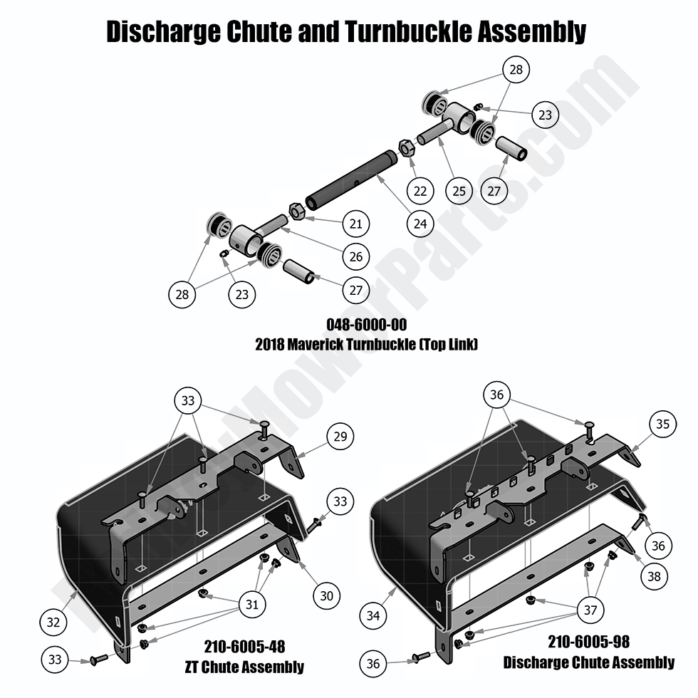 2018 Compact Outlaw Discharge Chute and Turnbuckle
